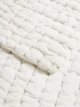 Polka Dot Voile Quilted Bedspread, White