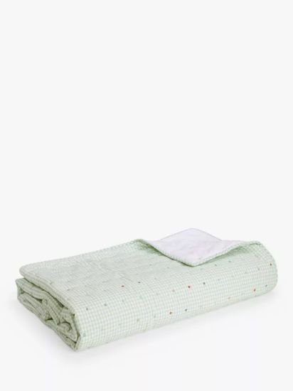 Gingham Stitch Quilted Bedspread